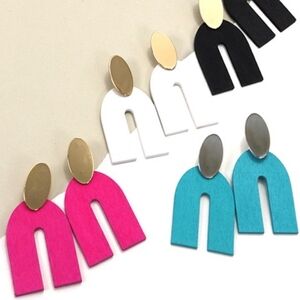 Colorful Arch Statement Earrings | Trendy Boutique | NEW
